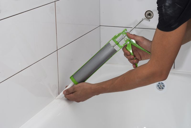 Products For Shower And Tile Caulking Service in use